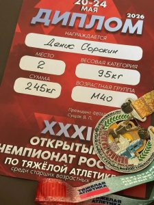 Read more about the article XXXI Открытый чемпионат России по тяжёлой атлетике среди старших возрастных групп прошёл в Старой Купавне с 20 по 24 мая 2026 года!